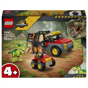 LEGO Jurassic World 77978 Young T. rex transporta kravas automašīnas būvēšanas komplekts