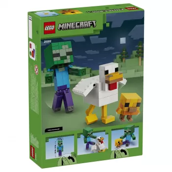 LEGO Minecraft 21582 Chicken Jockey būvēšanas komplekts