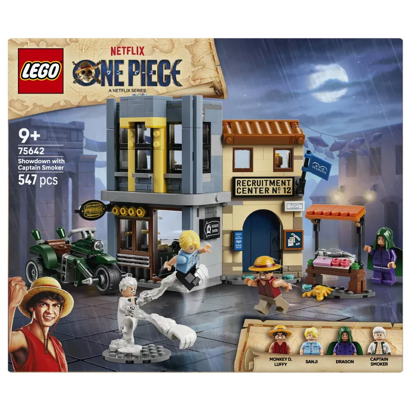 LEGO One Piece 75642 Showdown ar kapteini Smoker būvēšanas komplekts