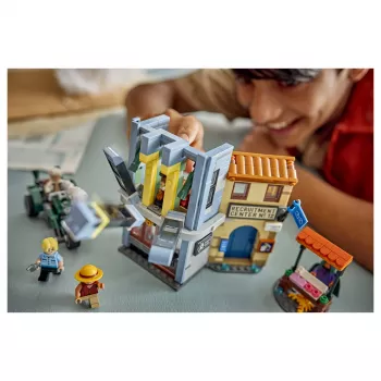 LEGO One Piece 75642 Showdown ar kapteini Smoker būvēšanas komplekts