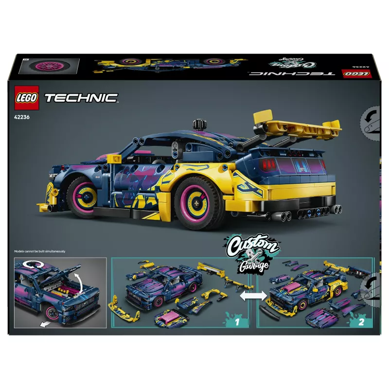 LEGO Technic 42236 Ford Mustang GT tjūninga darbnīcas automašīna, konstruktors, 973 detaļas, V8 virzuļu dzinējs, 10+ gadi