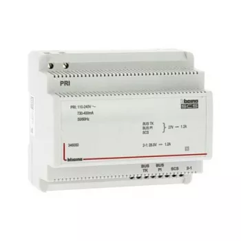 Legrand BTicino 346050 DIN Rail Barošanas Bloks ar Video Adapteri – 27V DC 600mA, 6TE