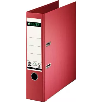 LEITZ 180° sviras arhivēšanas mape A4 80 mm sarkans kartons ar papīra pārklājumu 1007-00-25