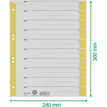 LEITZ A4 atdalītājloksnes dzeltenas 160 g/m² 25 gab. 16523015
