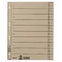 LEITZ A4 īpaši platās reģistra starplikas, manilas kartons 230 g/m², pelēkas caurkrāsotas, tukšas cilnes, 100 loksnes 1658-00-85