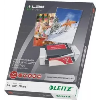 Leitz A4 laminēšanas kabatas, spīdīgas, kristāldzidras, 100 mikroni, 100 gab. 7483-00-00