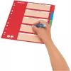 LEITZ kartona atdalītāji ar tukšām cilnēm, A4, 5 daļas, daudzkrāsaini, 160 gsm, ar sarkanu rakstāmu vāku 250 gsm (4386-60-00)