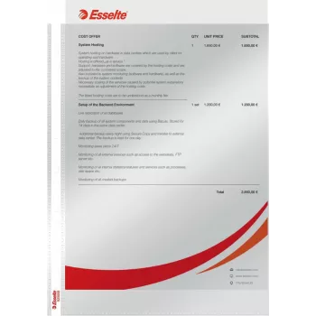 LEITZ Esselte Standard dokumentu uzmava A4, polipropilēns, caurspīdīga, 0,06 mm, atvērta no augšas, droša dokumentiem, daudzperforēta, pastiprināta mala, 100 gab. (925008)