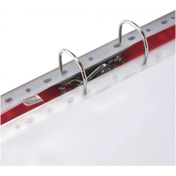 LEITZ Esselte Standard dokumentu uzmava A4, polipropilēns, caurspīdīga, 0,06 mm, atvērta no augšas, droša dokumentiem, daudzperforēta, pastiprināta mala, 100 gab. (925008)