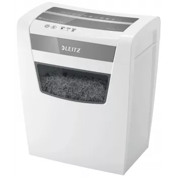 LEITZ IQ Home Office S P-4 daļiņu griešanas smalcinātājs, 8 loksnes, 10 L, balts (80360000)