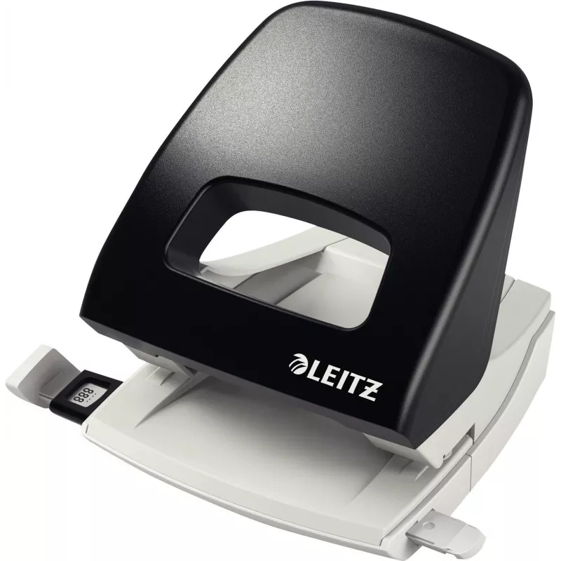 Leitz NeXXt galda perforators, 30 lapas, 2 caurumi, 5,5 mm, A4-A6, Folio, US-Quart, metāls un plastmasa, melns 5005-00-95