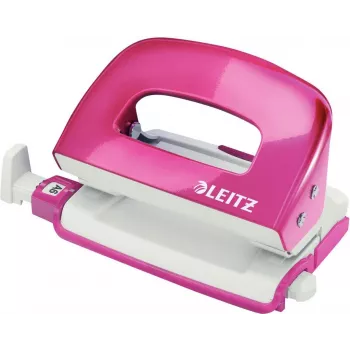 Leitz NeXXt Series WOW metāla mini perforators, rozā, 2 caurumi, 10 lapas, metālisks apdare 5060-10-23