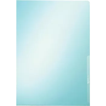 LEITZ Premium A4 dokumentu aploksne, PVC, zila, 0,15 mm, atvērta no augšas un sāniem, arhīvam droša, stingrā plēve (4100-00-35)