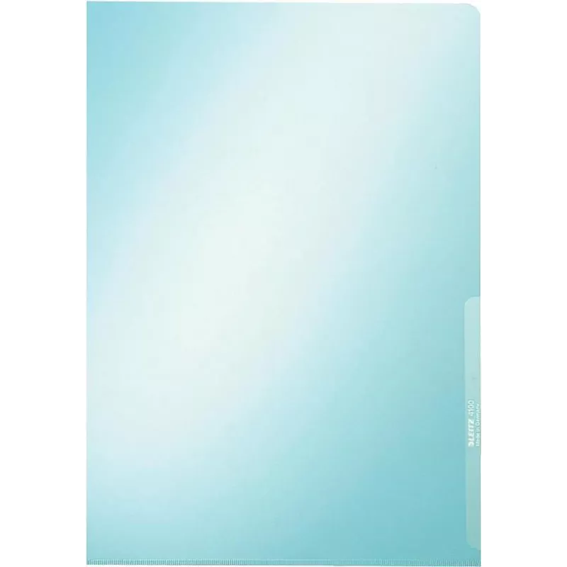 LEITZ Premium A4 dokumentu aploksne, PVC, zila, 0,15 mm, atvērta no augšas un sāniem, arhīvam droša, stingrā plēve (4100-00-35)