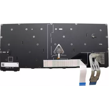 Lenovo ThinkPad T14 Gen 2 / T15 Gen 2 / P14s Gen 2 / P15s Gen 2 / L14 Gen 2 / L15 Gen 2 / E14 Gen 2 / E15 Gen 2 / X13 Gen 2 / X13 Yoga Gen 2 klaviatūra, ķīniešu izkārtojums, ar apgaismojumu, sudraba rāmis, melni taustiņi, TrackPoint, FRU 5N21M38485