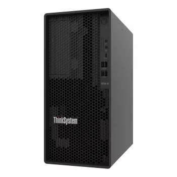 Lenovo ThinkSystem ST45 V3 7DH5 torņa serveris - AMD EPYC 4124P 12 kodolu, 16GB DDR5 ECC, 8x 3,5 collu nekarstās nomaiņas nodalījumi, bez OS
