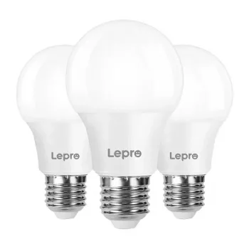 LEPRO 100089-WW-EU-3 LED spuldze, E27, A60, 8.5W (60W), 806 lm, 2700K silti balta, 180°, 3 gab. komplekts
