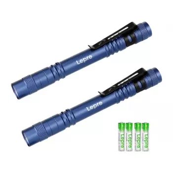 LEPRO 120023L-BU-2 LED lukturis, 1000 lūmenu, tālummaiņa, IPX4, 2 iepakojumā, melns