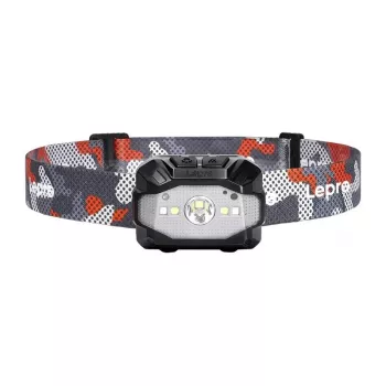 Lepro 320022 uzlādējama LED galvas lampa 600 lūmeni ar kustības sensoru un IPX4