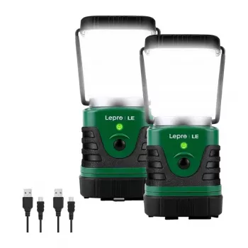 LEPRO 3300008-2 Kempinga lampa, 4400mAh, 2 iepakojumā