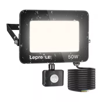 LEPRO 50W 5000K IP65 LED prožektors ar kustības sensoru