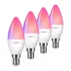 LEPRO BC1-EU-4 C37 RGBCW Wi-Fi LED spuldze E14 4.5W 400lm balta gaisma + RGB viedā sveces spuldze
