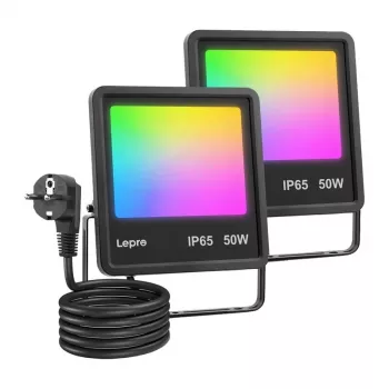 Lepro F1 50W LED Prožektors IP65 5000Lm 5000K Dienasgaisma Sienas Montāžai