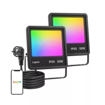 Lepro F1 50W LED Prožektors IP65 5000Lm 5000K Dienasgaisma Sienas Montāžai