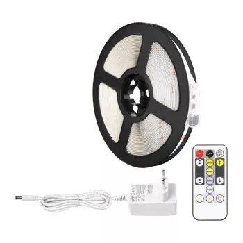 LEPRO PR410049-DWW-EU RGB LED lente 5m, 150 LED, 24 taustiņu IR tālvadības pults, regulējams spilgtums, pašlīmējoša, 12V, iekštelpām