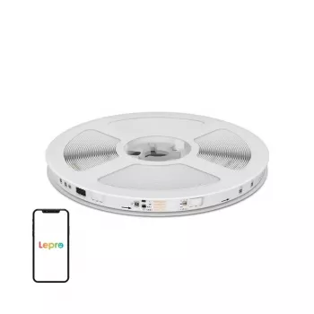 Lepro S1 5m Wi-Fi Bluetooth RGBIC LED lente – 150 LED, 16 miljoni krāsu, aplikācijas un balss vadība
