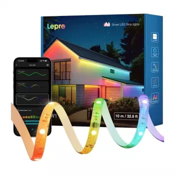 Lepro SW1 10m Wi-Fi Bluetooth RGBIC LED Lente