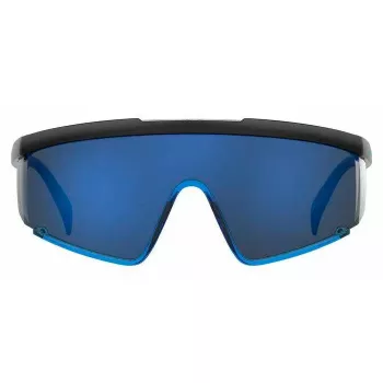Levi's LV-1008-S-OY4 Unisex Shield Saulesbrilles - Melns Rāmis, Pelēkas Lēcas UV400