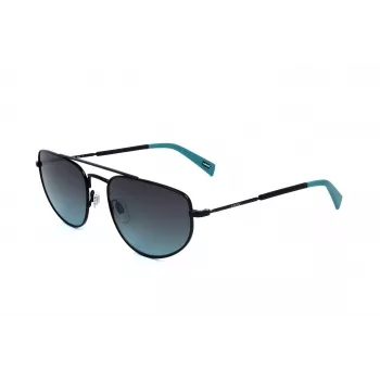 LEVI'S LV-1018-S-807 Unisex saulesbrilles, melns rāmis, pelēkas lēcas, 59 mm