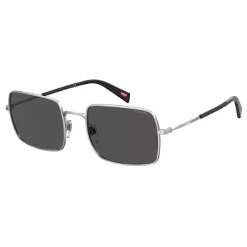 LEVI'S LV-1019-S-010 Unisex Saulesbrilles - Melns Rāmis, Pelēkas Lēcas 57mm