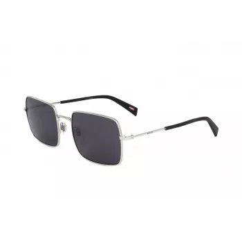 LEVI'S LV-1019-S-IR Unisex Saulesbrilles - Melns Rāmis, Pelēkas Lēcas, 57mm