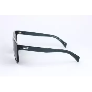 LEVI'S LV-1023-S-PJP Unisex Polarized Sunglasses - Black/Grey Frame, Grey Lens, 53mm