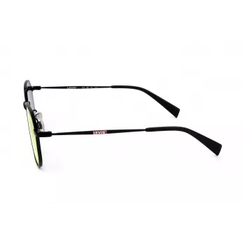 LEVI'S LV-1035-S-003 Unisex Saulesbrilles, Melns Rāmis, Pelēkas Lēcas, 51/22/140 mm
