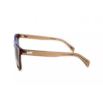 LEVI'S LV1023S09GB Unisex Saulesbrilles - Matēts Melns Rāmis, Pelēkas Lēcas, 53mm
