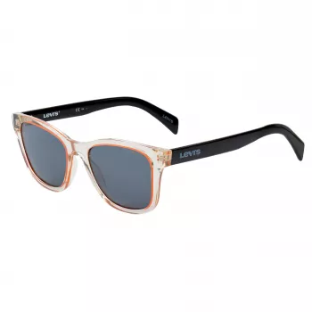 LEVIS LV1002S40GF3I Unisex saulesbrilles - melns rāmis, pelēkas lēcas, 53 mm