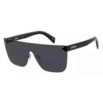 LEVIS Unisex Saulesbrilles LV1001SKB7J98 - Melns Rāmis, Pelēkas Lēcas, UV400 Aizsardzība