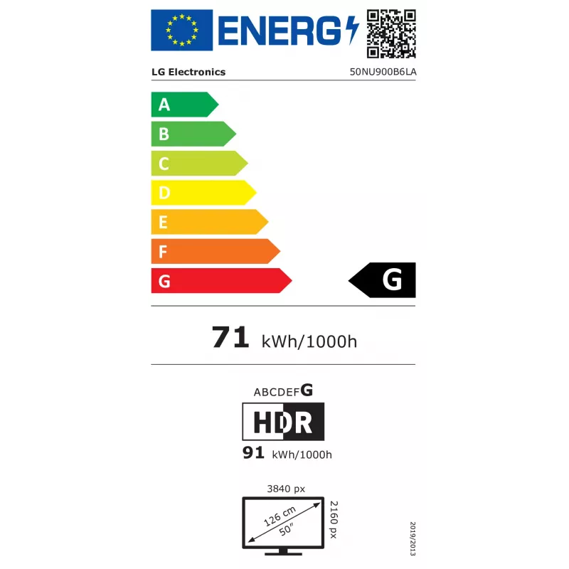 LG 50NU900B6LA 50 inch NanoCell LED 4K UHD Smart TV ar α7 Gen3 AI procesoru, webOS, Dolby Vision IQ, 120Hz, PVR