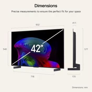 LG Electronics OLED42C6ELB 42 collu 4K OLED televizors, melns, 120Hz, Triple Tuner, webOS Smart TV