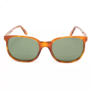 LGR Unisex Springhavan02 saulesbrilles - Havana acetāta rāmis, zaļas minerālstikla lēcas, 50/19/145 mm