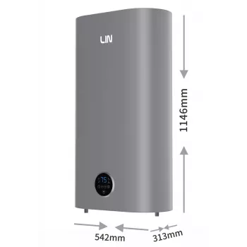 LIN LIFVD1SMGY 100L universālais elektriskais ūdens sildītājs, pelēks, Wi-Fi