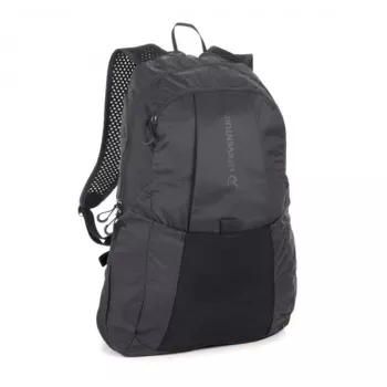 Lifeventure Packable Backpack ECO 25L Salokāma Ceļojumu Mugursoma, 420D Pārstrādāts Neilons, Melna