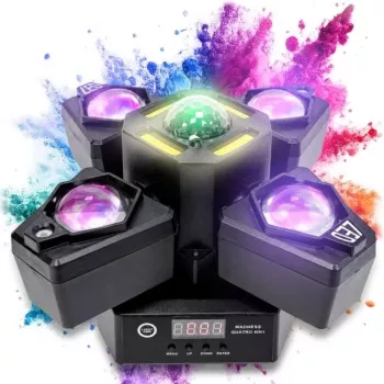 LIGHT4ME MADNESS QUATRO 4-in-1 kustīgā galva ar vairāku efektu apgaismojumu