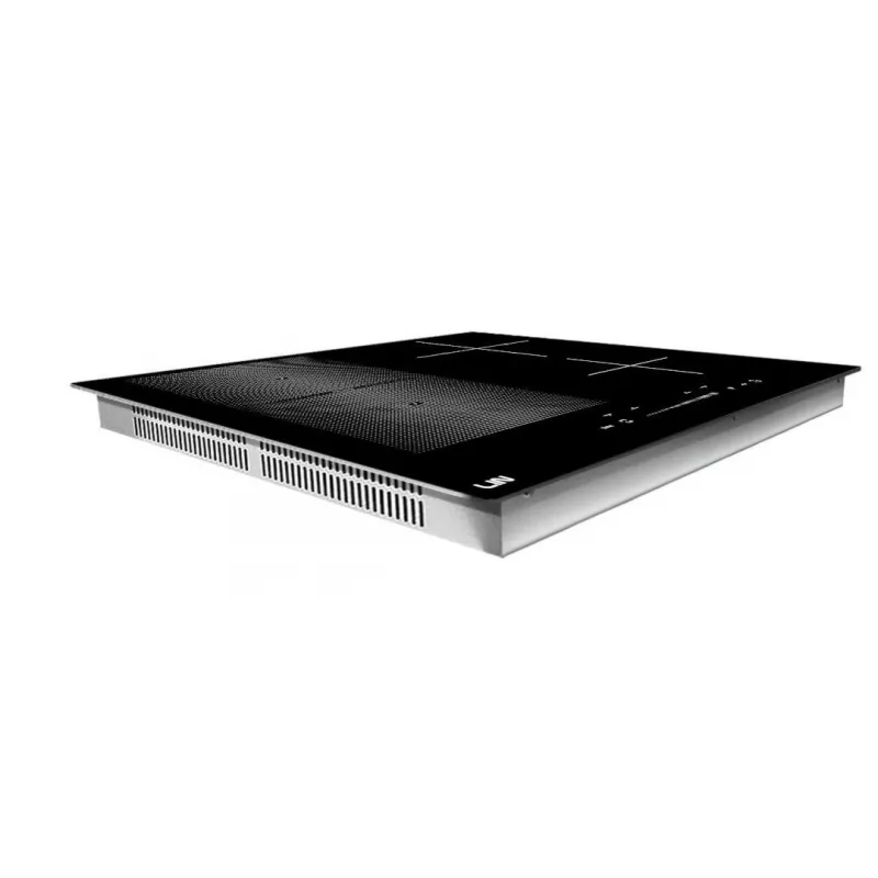 LIN LI-B47221 7200 W 4 Zonu Indukcijas Plīts – Iebūvējamā Keramikas Stikla Virsma, Skārienvadība, Booster, Taimeris, Melna