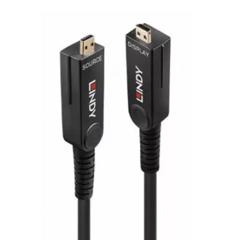Lindy 30m optiskās šķiedras hibrīda Micro-HDMI 8K60 LSZH kabelis ar noņemamiem HDMI savienotājiem (38544)