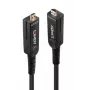 Lindy 40m optiskās šķiedras hibrīda Micro-HDMI 8K60 LSZH kabelis ar noņemamiem HDMI savienotājiem (38545)