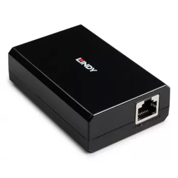 LINDY PoE uz USB Type-C sadalītājs pārveidotājs, 15W Power Delivery, Gigabit Ethernet, USB 2.0 dati, melns 73474
